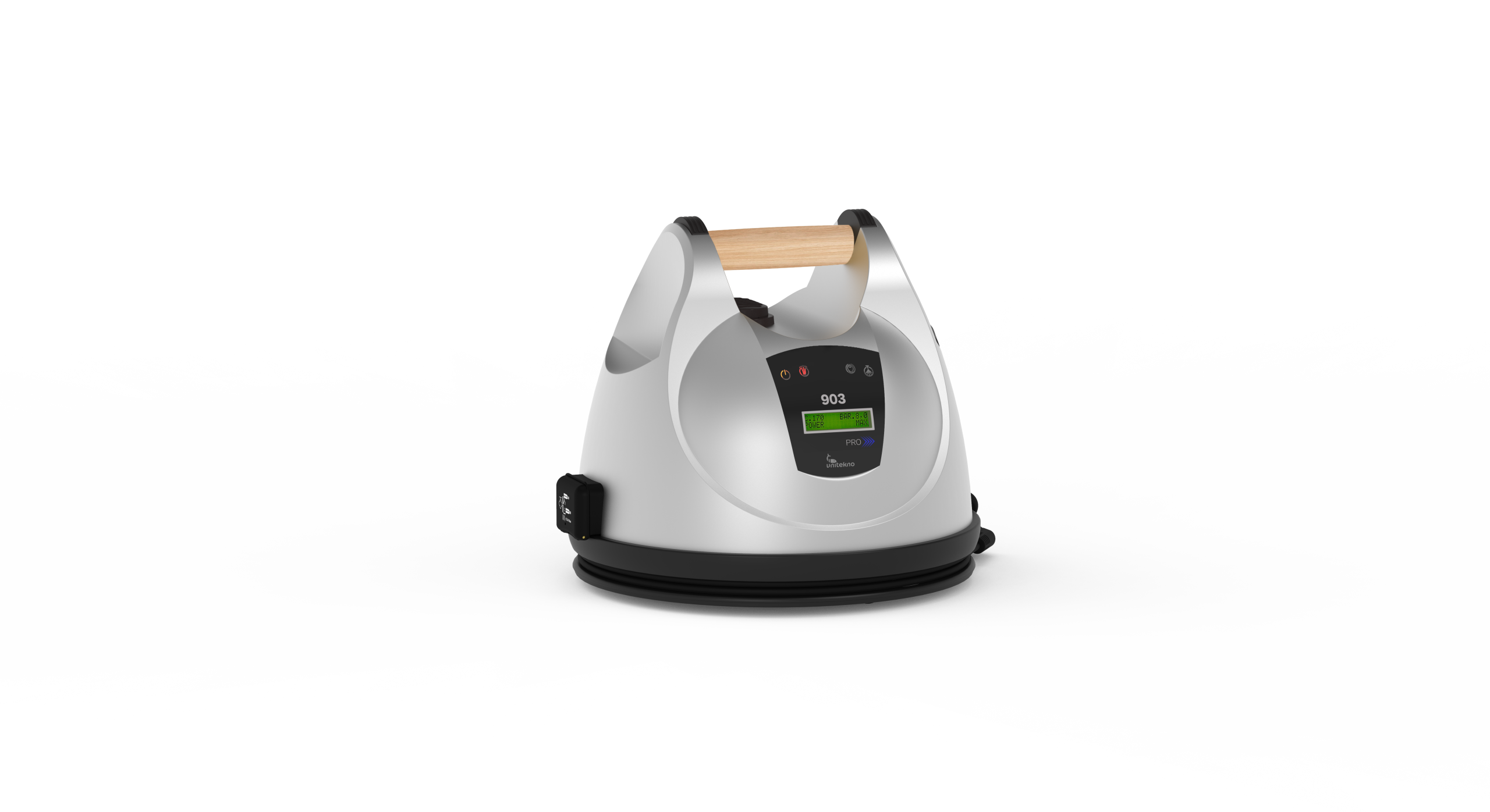 Nettoyeur vapeur professionnel compact, équipé d’une chaudière inox 8 bars et d’accessoires multifonctions, idéal pour un nettoyage en profondeur écologique et sans produits chimiques.